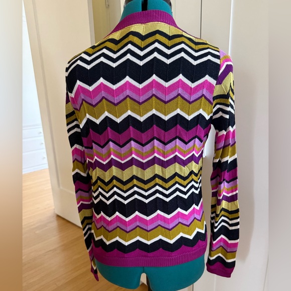 Missoni for Target Pink and Gold Chevron Cardigan L like new, never worn - Picture 2 of 4
